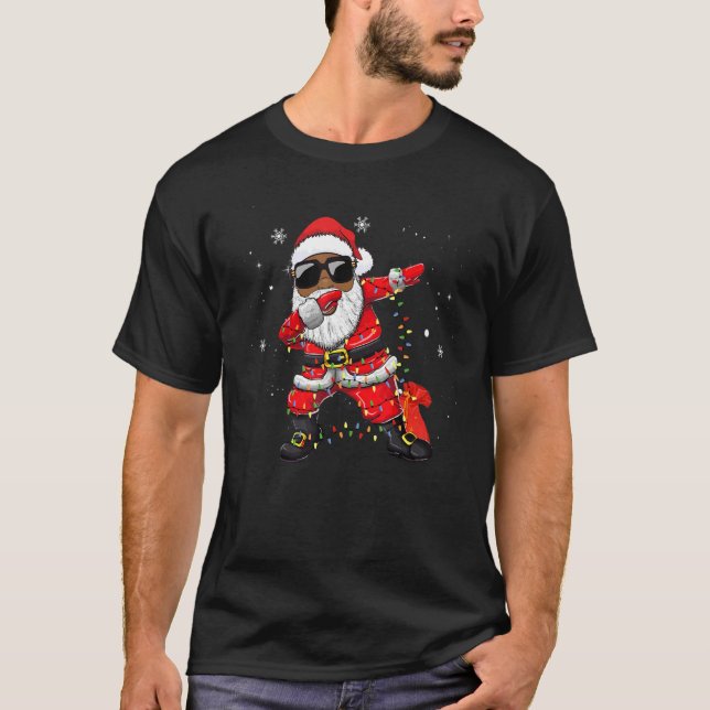 Camiseta Abbing African American Papais noeis Christmas Tre (Frente)