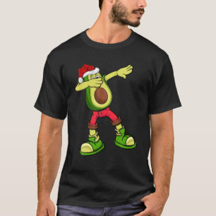 Camiseta Abbing Avocado Xmas Funny Santa Hat Avocado Chris