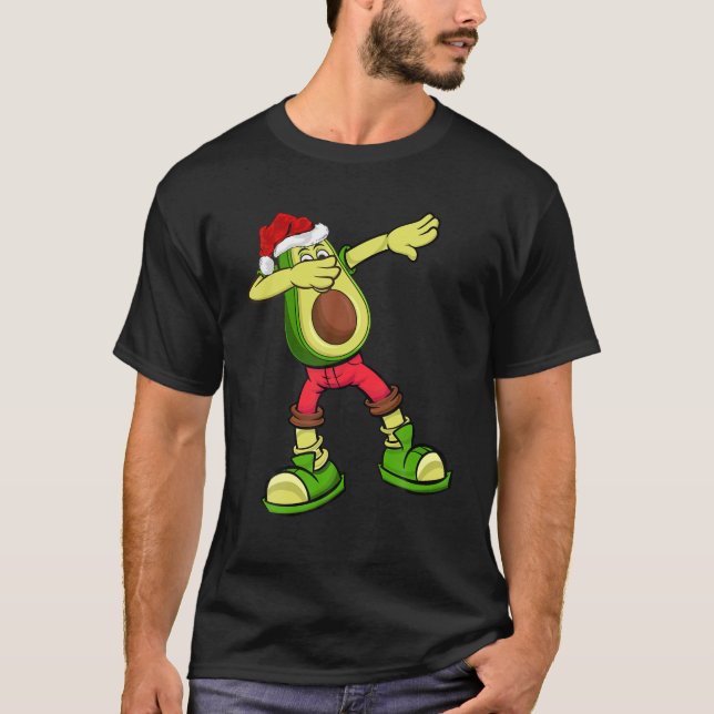 Camiseta Abbing Avocado Xmas Funny Santa Hat Avocado Chris (Frente)