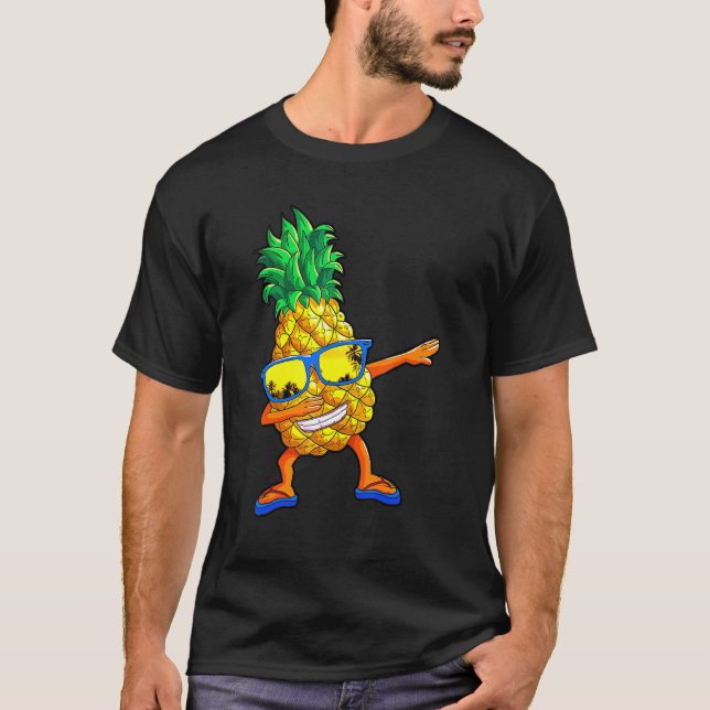 Camiseta Abbing Pineapple Men Kid Beach Vacing Summer H (Frente)