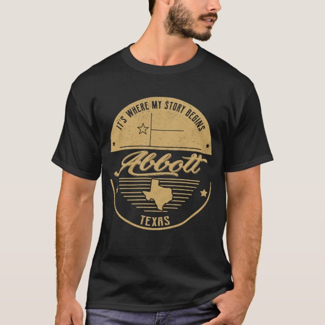 Camiseta Abbott Texas É onde minha história começa (Frente)