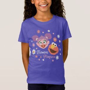 Camiseta Abby Cadabby & Elmo Flores para sempre