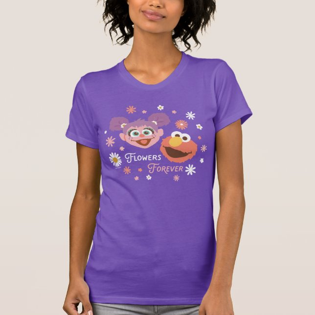 Camiseta Abby Cadabby & Elmo | Flores para sempre (Frente)