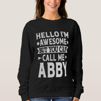 Camiseta Abby Funny Girl Name Olá Sou Fantástico Chame-me A