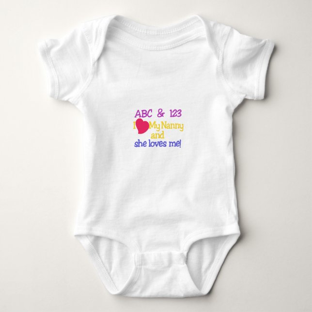 Camiseta ABC & 123 I My Nanny & Ela Me ama! (Frente)