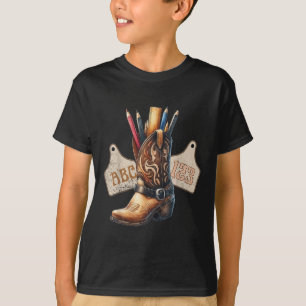 Camiseta Abc 123 Professor Vida Western Cowboy Cowgirl Ensi