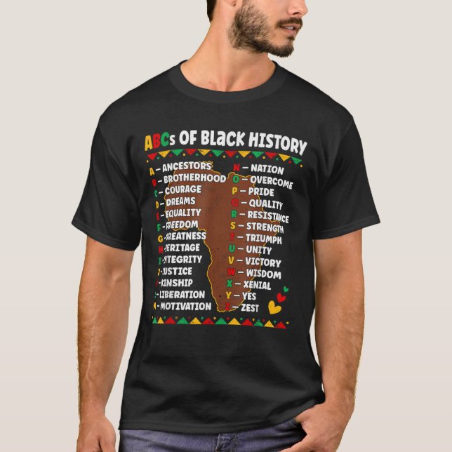 Camiseta ABC da História Negra (Frente)