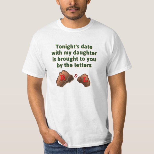 Camiseta ABC de Namorando minha filha (Frente)
