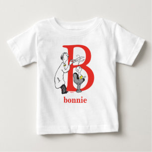 Camiseta ABC do Dr. Seuss: Letra B - Vermelho Adicione Se