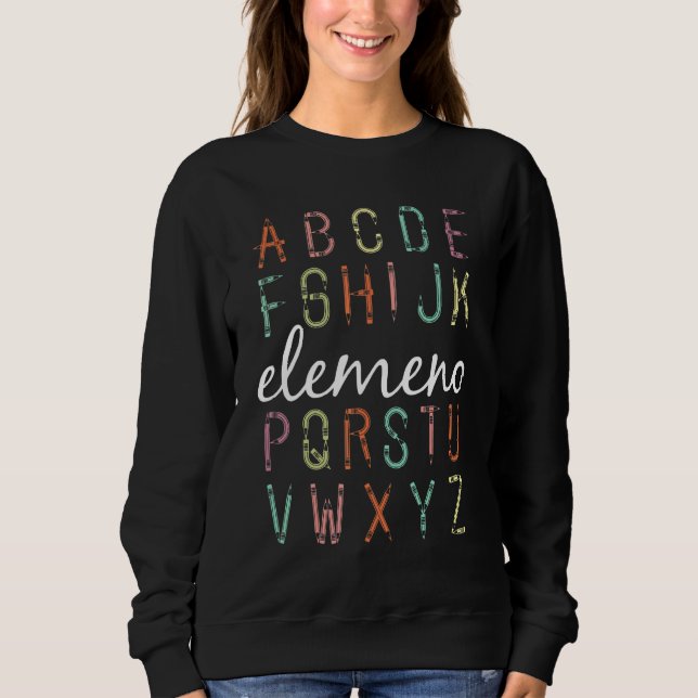 Camiseta ABC Elemeno Alphabet School Teacher First Day of S (Frente)