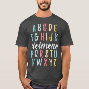 Camiseta Abc Elemeno Kindergarten Professor Cute Oferta De 