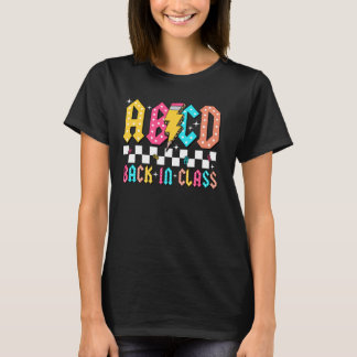 Camiseta ABCD Black in Class Teacher Study First Day Back