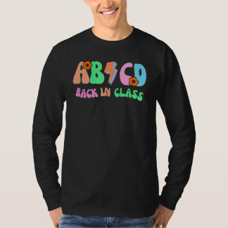 Camiseta Abcd De Volta à Classe Groovy Retro Volta às Aulas