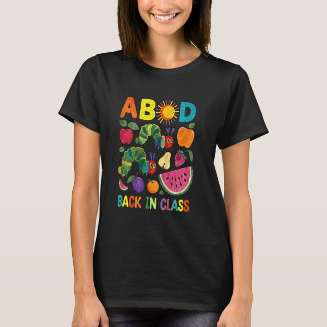 Camiseta ABCD De Volta à Classe Professor Aluno Primeiro Di (Frente)