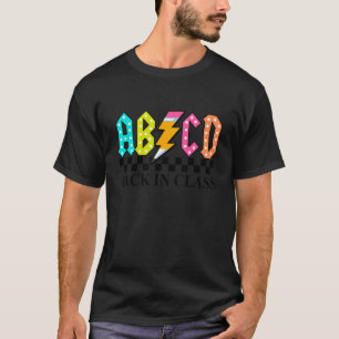Camiseta ABCD De Volta à Classe Professor de Volta às Aulas