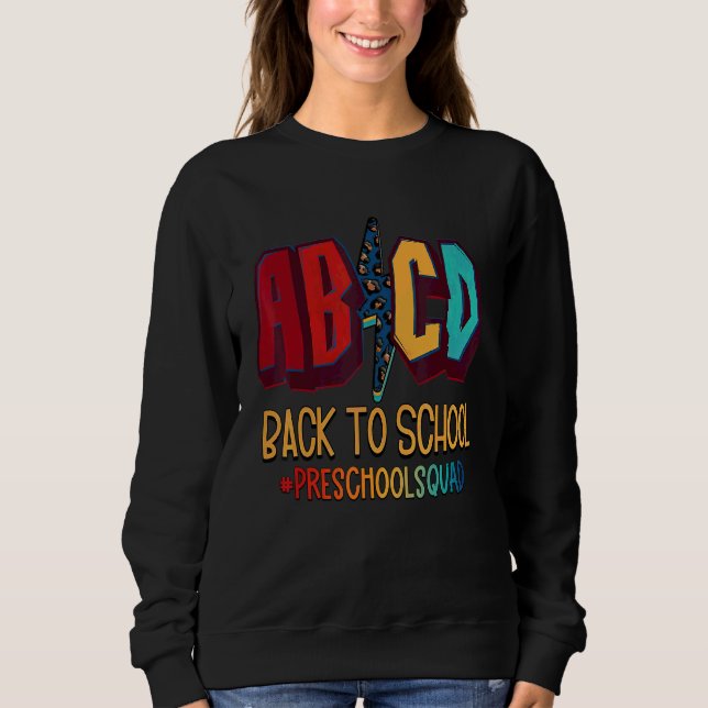 Camiseta Abcd De Volta à Escola Professor de Pré-Escola (Frente)