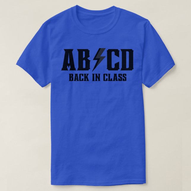 Camiseta ABCD de volta na classe 3 (Frente do Design)
