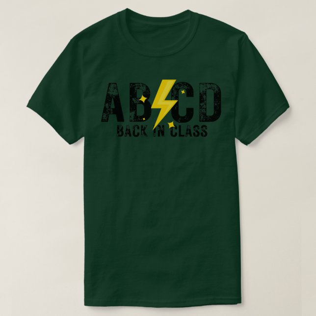 Camiseta ABCD de volta na classe 4 (Frente do Design)