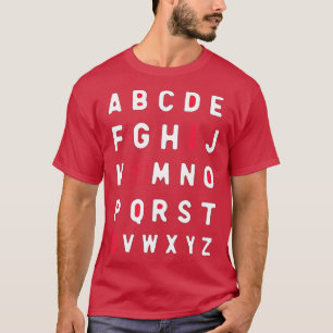 Camiseta ABCD I Te Amo
