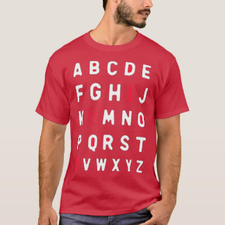 Camiseta ABCD I Te Amo