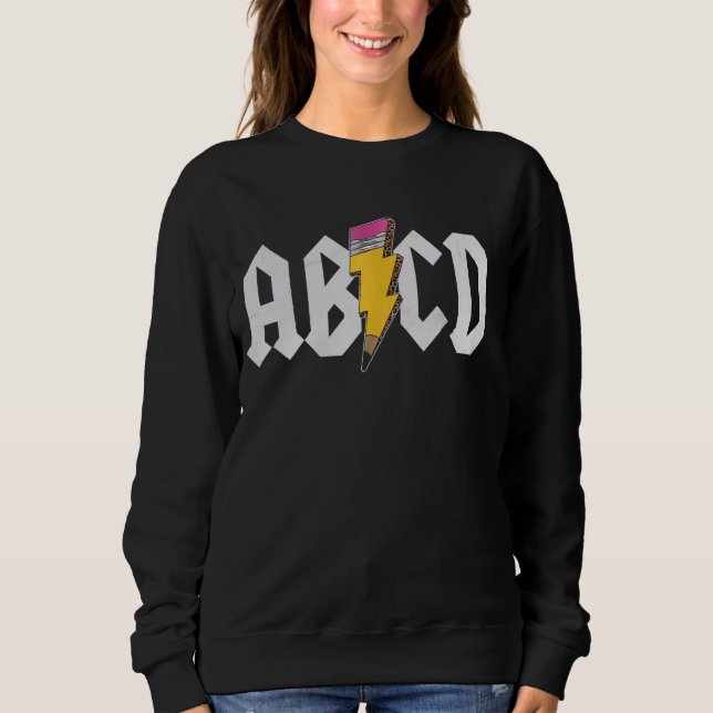 Camiseta ABCD Relâmpago Professor de Inglês Humor de Aprend (Frente)