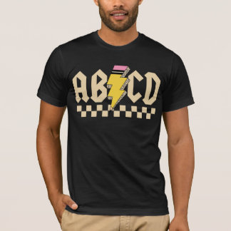 Camiseta abcd teachers shirt, acdc shirt parody shirt
