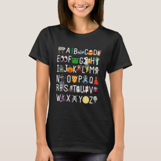 Camiseta ABCs Aprendendo Professor de Jardim de Infância Ha
