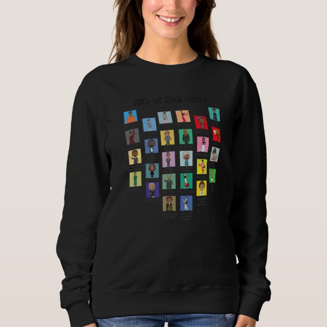Camiseta Abcs Da História Negra Mês Orgulho Mulheres Profes (Frente)