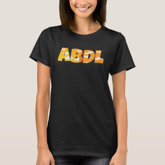 Camiseta ABDL AB DL Texto para Adultos Fralda para Bebês