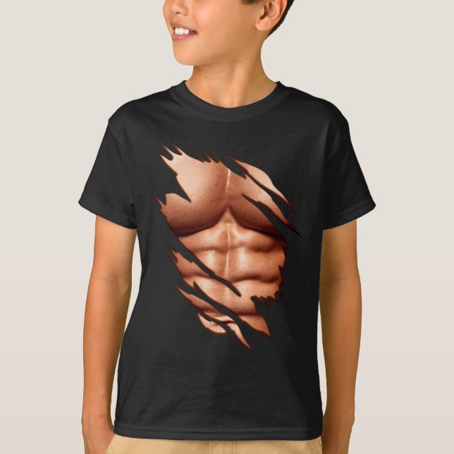 Camiseta Abdômen Riscado Clique Engraçado (Frente)