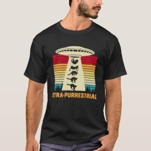 Camiseta Abdução Alienígena OVNI de Gato Eu Quero Acreditar