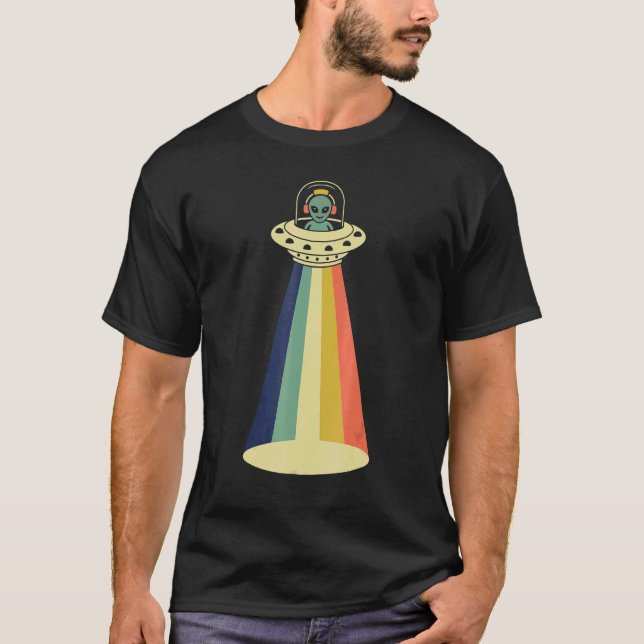 Camiseta Abdução de Alienígenas de Entrega Espacial da Ufo  (Frente)