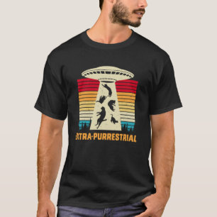 Camiseta Abdução de Alienígenas de OVNI Gato Eu Quero Acred