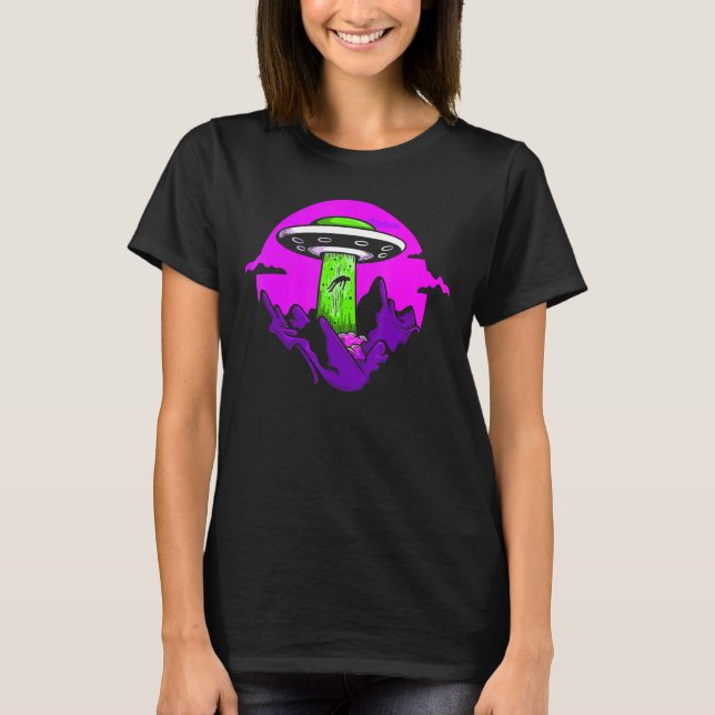 Camiseta Abdução De Alienígenas De Saucer Voadores Legal De (Frente)