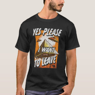 Camiseta Abdução De Alienígenas Ufo Sim Por Favor Quero Dei