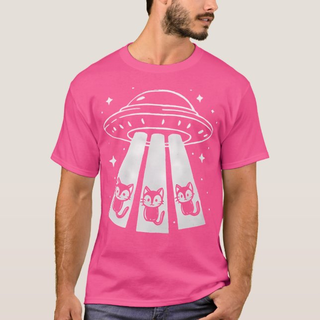 Camiseta Abdução de Gatos Ufo (Frente)