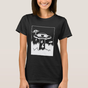 Camiseta Abdução de Lhama Alien Alpaca Ficção Científica OV