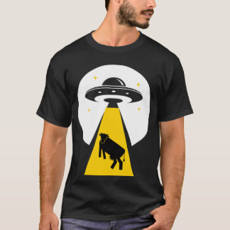 Camiseta Abdução de vaca alienígena OVNI espaçonave