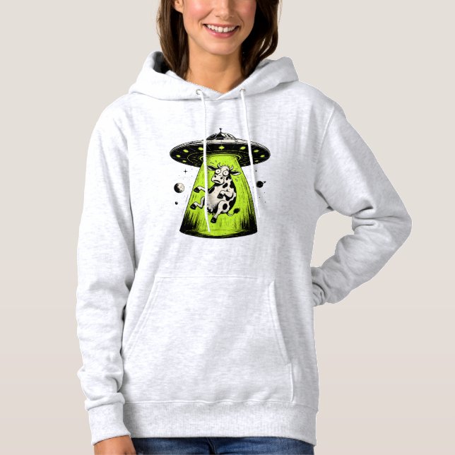 Camiseta Abdução de Vaca Alienígena Weirdcore Surreal (Frente)