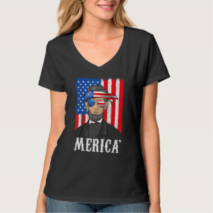 Camiseta Abe Lincoln 4 De Julho Mens 4 De Julho