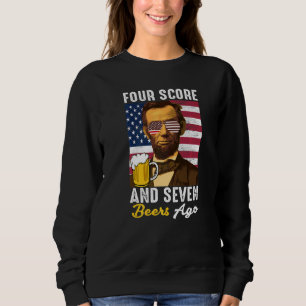 Camiseta Abe Lincoln Funny 4 De Julho, Quatro Pontas E 7 Be