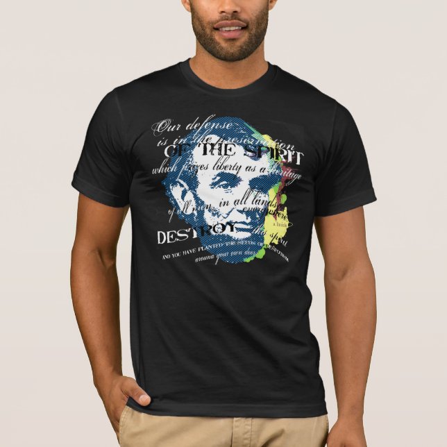 Camiseta Abe Lincoln: o Espírito da Liberdade (Frente)