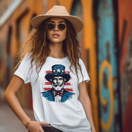 Camiseta Abe Lincoln vintage dia 4 de julho