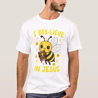 Camiseta Abeia Cristã Eu Acredito Em Jesus