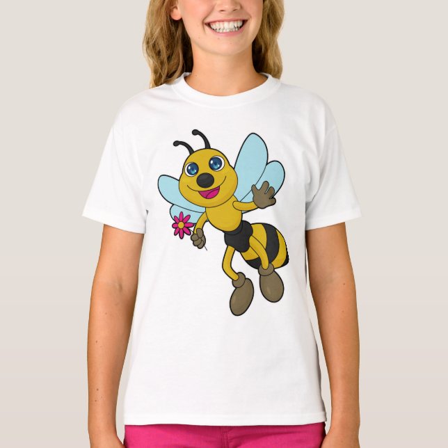 Camiseta Abeja com Flor (Frente)