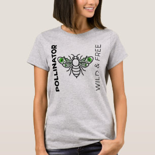 Camiseta Abeja Polinizadora Moderna Abelha Selvagem e Liv