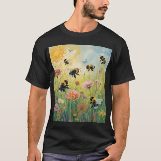 Camiseta Abejas en Flores