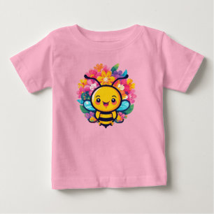 Camiseta Abeleta de Desenho Animado Adorável