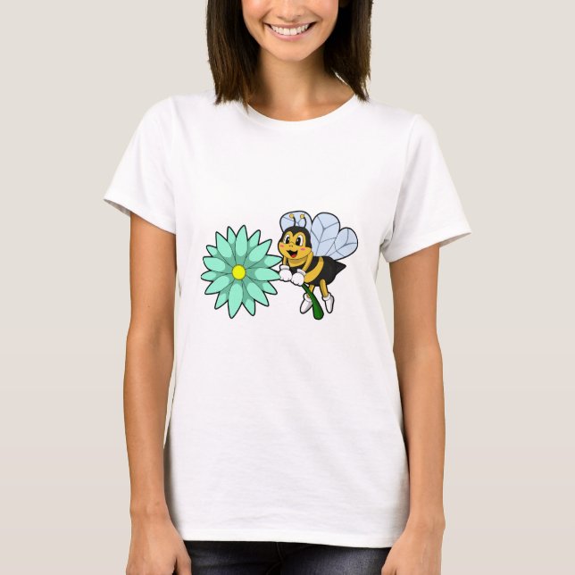 Camiseta Abelha com Flor.PNG (Frente)