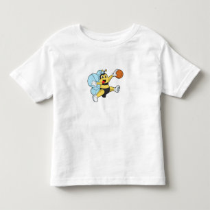 Camiseta Abelha como jogador de basquete com basquete